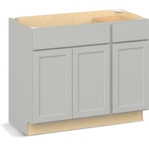 RELIABILT Parkstone II Vanity Base, Light Gray, 42" W, 3 Doors 1 Drawer, Fully Assembled - 641175 | Lowe's Pro Supply